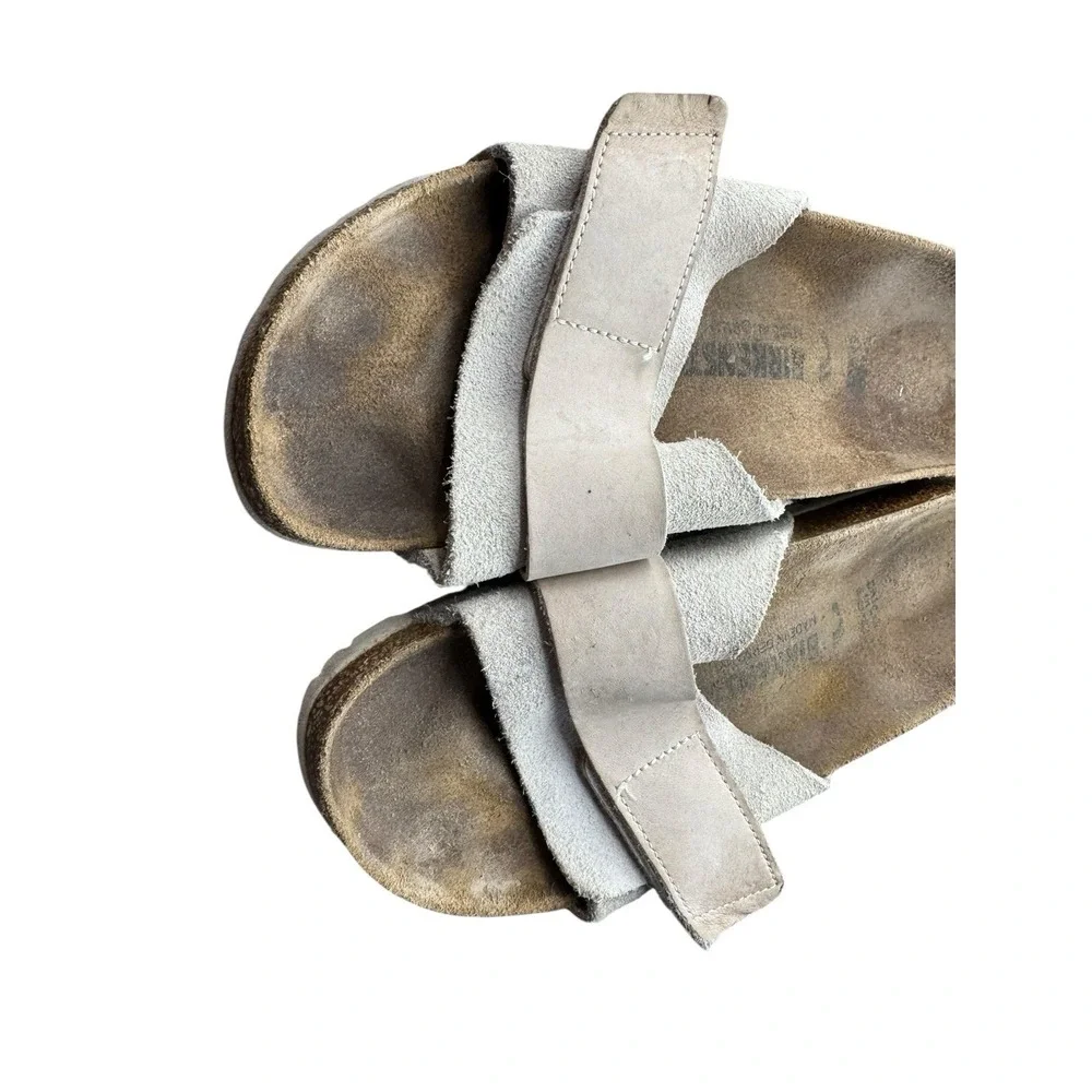Birkenstock Women's Ivory Cream Oita Suede Slide Sandals Size 39